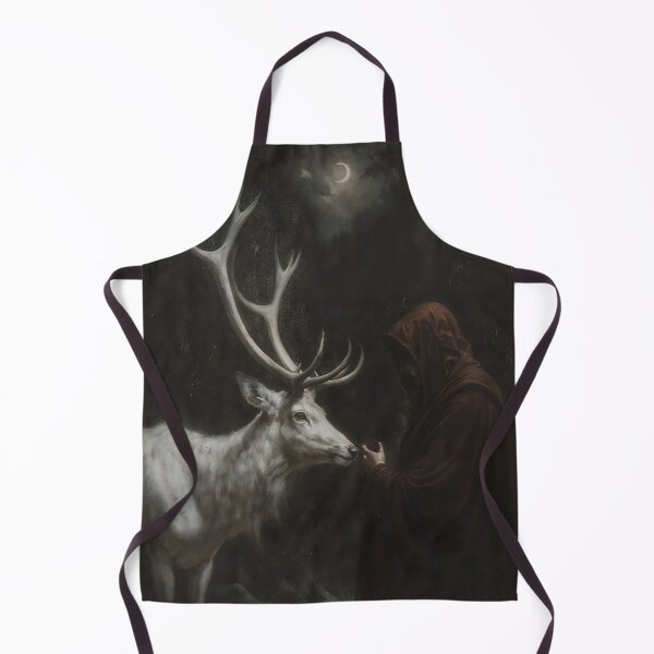 Item preview, Mystical Stag and Hooded Witch Under Crescent Moon designed and sold by DarkHolyQueen.