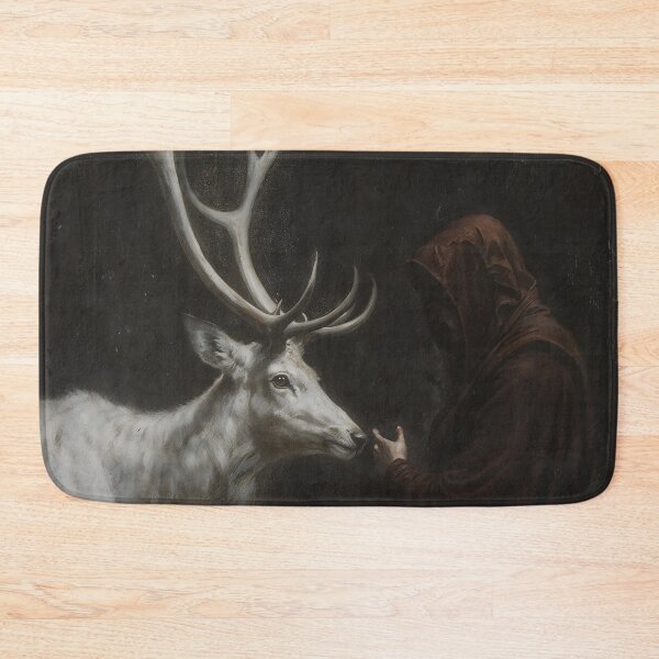 Item preview, Mystical Stag and Hooded Witch Under Crescent Moon designed and sold by DarkHolyQueen.