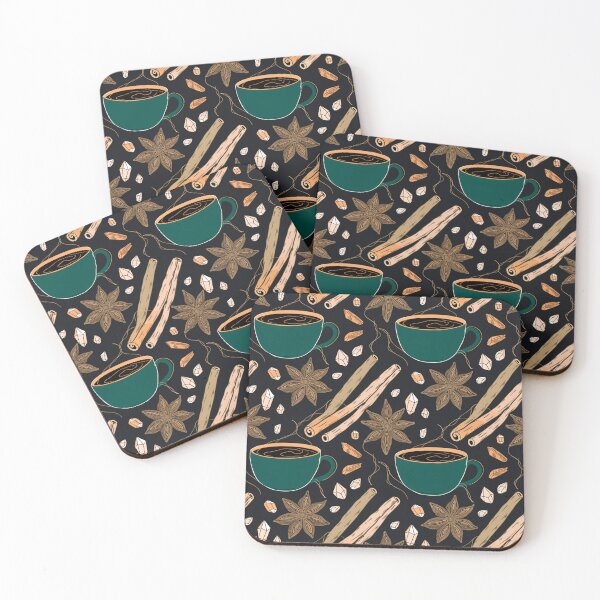 Item preview, Cozy Coffee & Cinnamon Botanical Seamless Pattern designed and sold by Soul Path Studio.