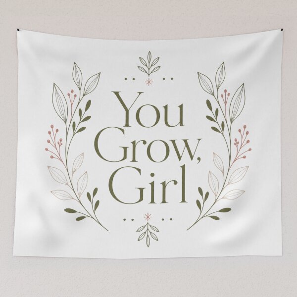 Item preview, You Grow Girl | Funny Plant Lover Gardening Typography T-Shirt designed and sold by rushaib.
