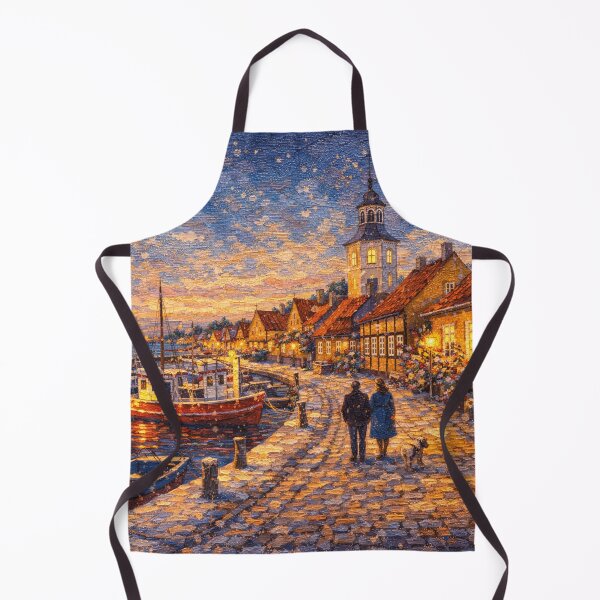 Item preview, Dragor by night painting, Denmark – A Beautiful City in Europe. designed and sold by GalleryKauffeld.