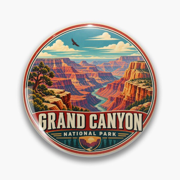 Item preview, Grand Canyon National Park Vintage Travel Sticker designed and sold by WAUZ.