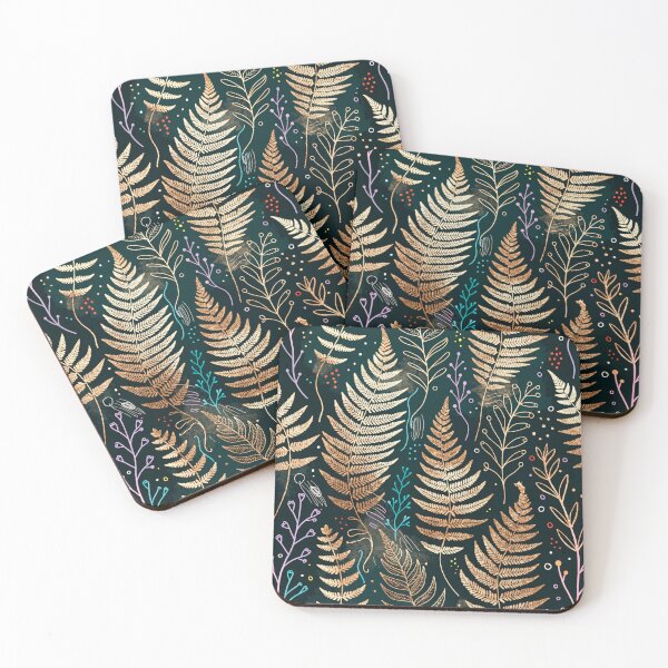 Item preview, Colorful Fern & Botanical Wildflower Seamless Pattern designed and sold by Soul Path Studio.