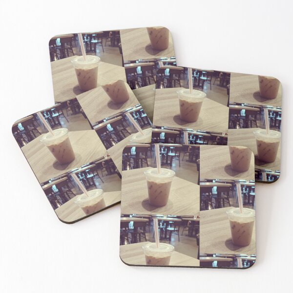 Item preview, Iced Coffee in Plastic Cup with Straw Art Print designed and sold by KaleChub.