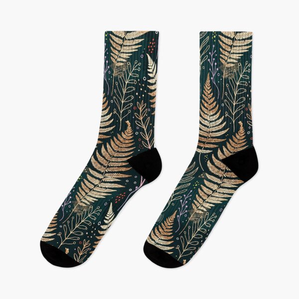 Item preview, Colorful Fern & Botanical Wildflower Seamless Pattern designed and sold by Soul Path Studio.