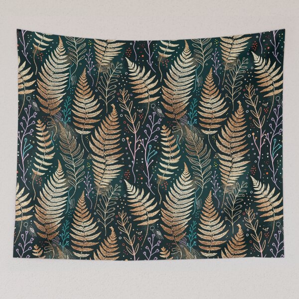Item preview, Colorful Fern & Botanical Wildflower Seamless Pattern designed and sold by Soul Path Studio.