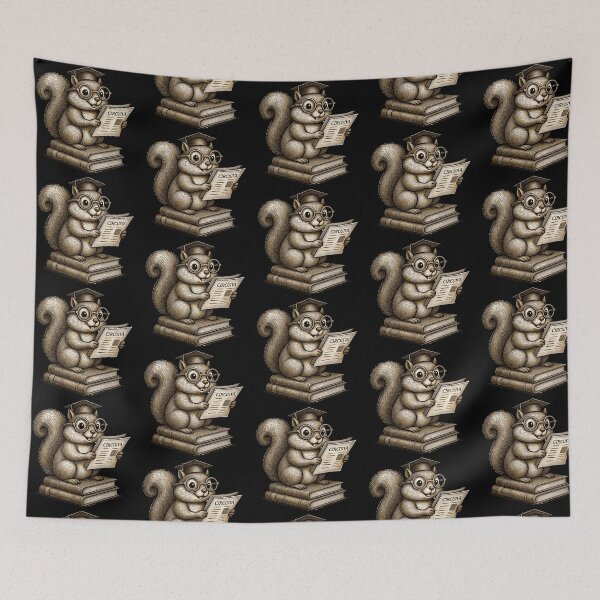 Item preview, Dark Academia Vintage Engraving Scholar Squirrel designed and sold by TrinovaCreates.