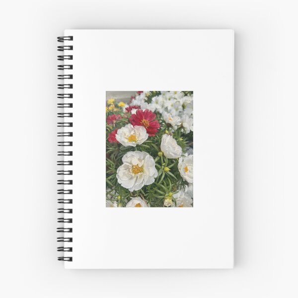 Item preview, White and Red Portulaca Garden Flowers designed and sold by SofiaByCruti.