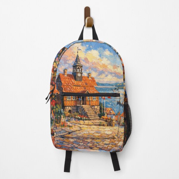 Item preview, A painting of Ebeltoft, Denmark – A Beautiful Village in Europe. designed and sold by GalleryKauffeld.