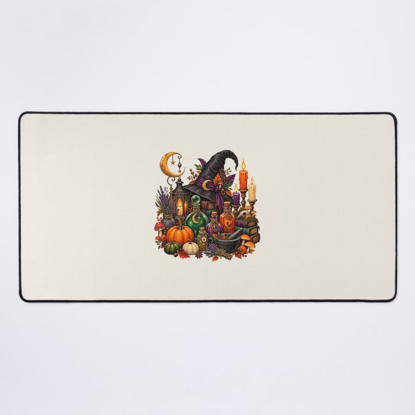 Item preview, Witch Hat & Potion Bottles – Whimsical Halloween Artwork designed and sold by annenambiro.