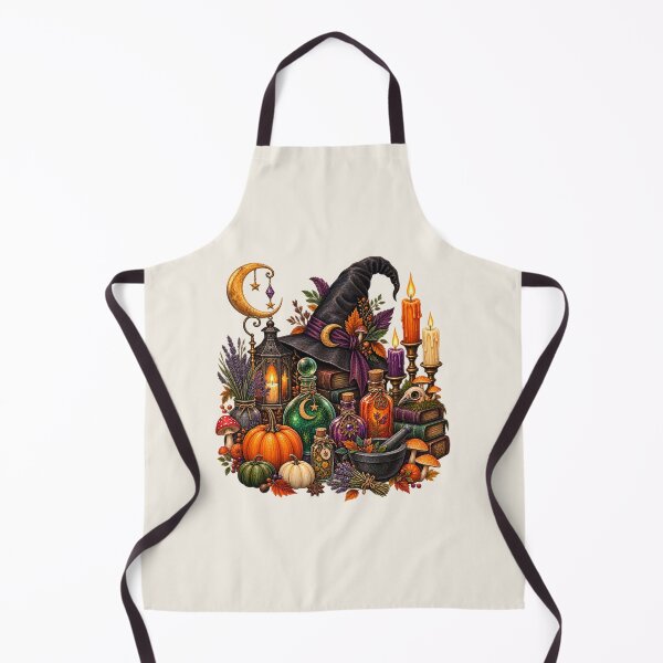 Item preview, Witch Hat & Potion Bottles – Whimsical Halloween Artwork designed and sold by annenambiro.