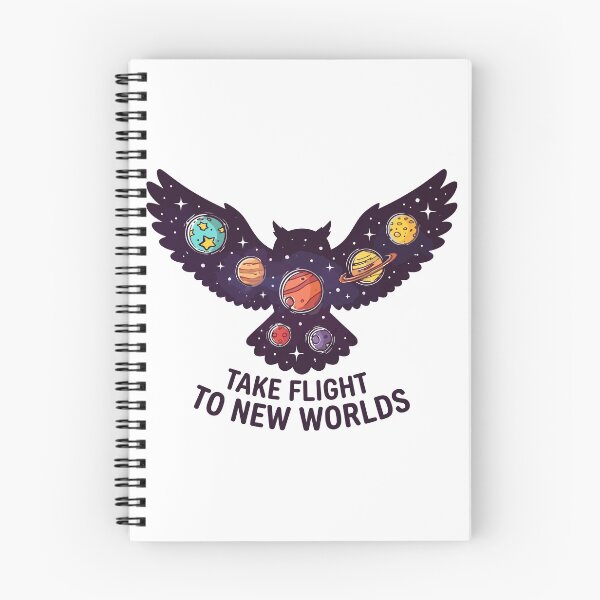 Item preview, Take Flight To New Worlds Cosmic Owl Galaxy Planets designed and sold by Amir Faysal.