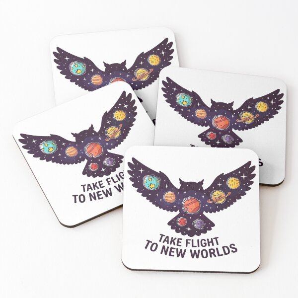 Item preview, Take Flight To New Worlds Cosmic Owl Galaxy Planets designed and sold by Amir Faysal.