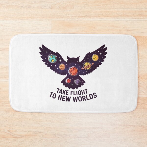 Item preview, Take Flight To New Worlds Cosmic Owl Galaxy Planets designed and sold by Amir Faysal.