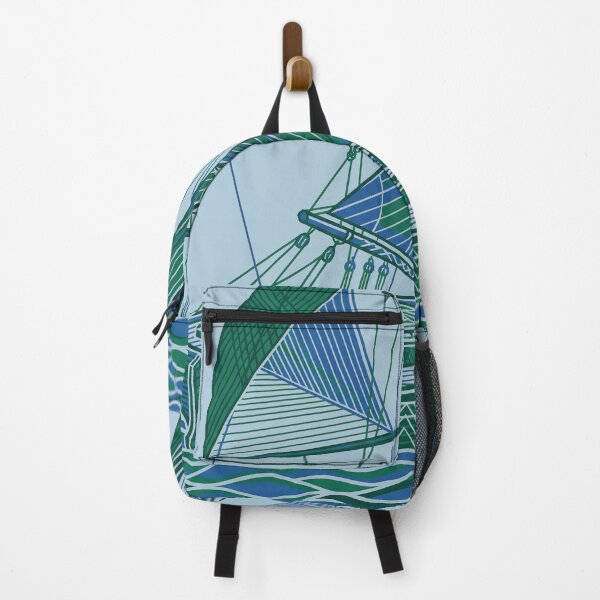 Item preview, Vintage Sailboat Geometric Line Art Nautical Ocean Ship designed and sold by KiwiRider.
