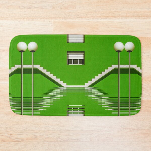 Item preview, a series of steps on a geometric urban green wall designed and sold by mister-john.