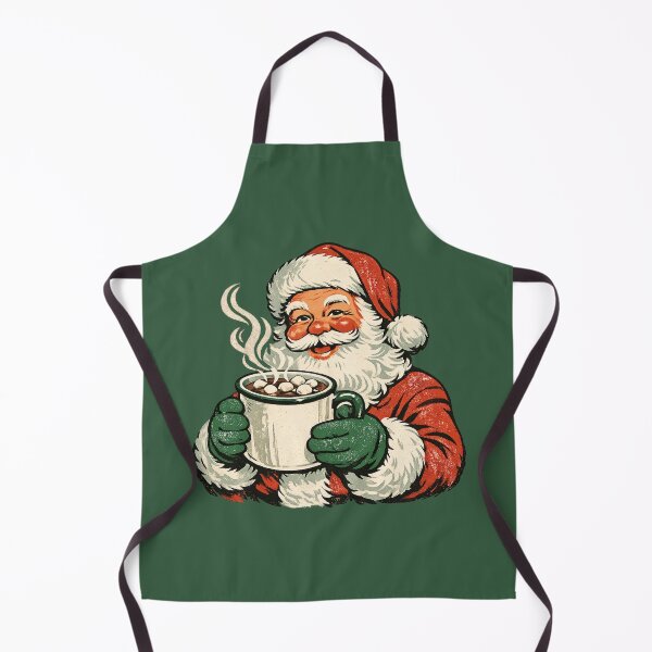 Item preview, Vintage Santa Hot Cocoa – Retro 1960s Christmas Badge Screen Print Holiday Gift designed and sold by Artycom.