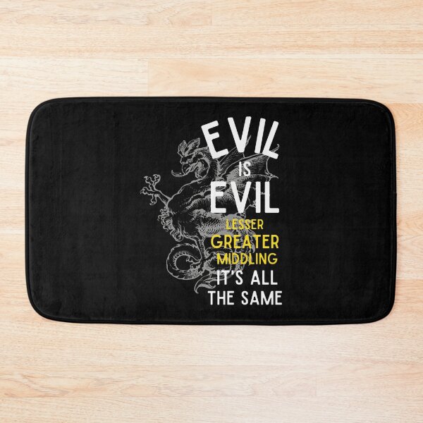 Item preview, Evil Is Evil Lesser Greater Middling Its All The Same Cockatrice Black Fantasy ⭐⭐⭐⭐⭐ designed and sold by younhimself.