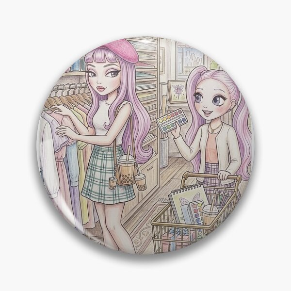 Item preview, Sofi&Coco Shopping Day Illustration designed and sold by SofiaByCruti.