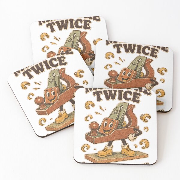 Item preview, Measure Twice Cut Once Retro Hand Plane Carpentry T-Shirt Design designed and sold by KIDEnia.