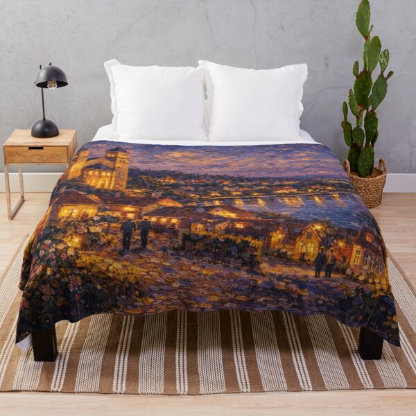 Item preview, Ebeltoft by night painting, Denmark – A Beautiful Village in Europe. designed and sold by GalleryKauffeld.