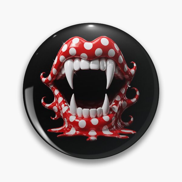 Item preview, Melting Polka Dot Vampire Mouth and Fangs designed and sold by YourColorsWall.
