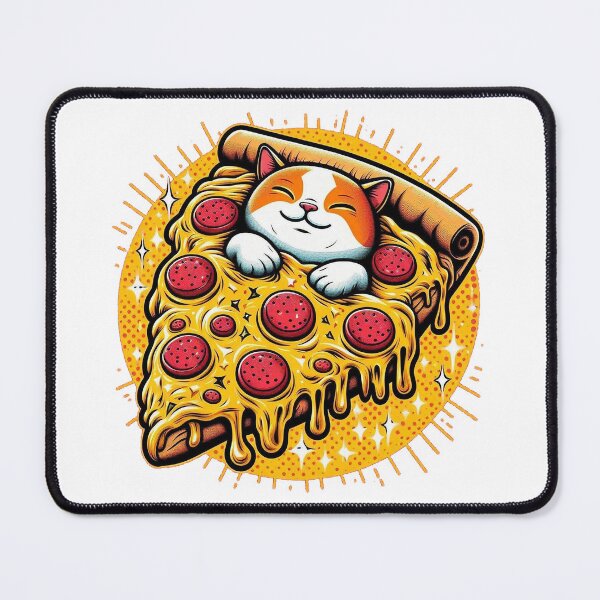 Item preview, Cute Pizza Cat – Funny Sleeping Cat on Pizza designed and sold by Nubian Style.