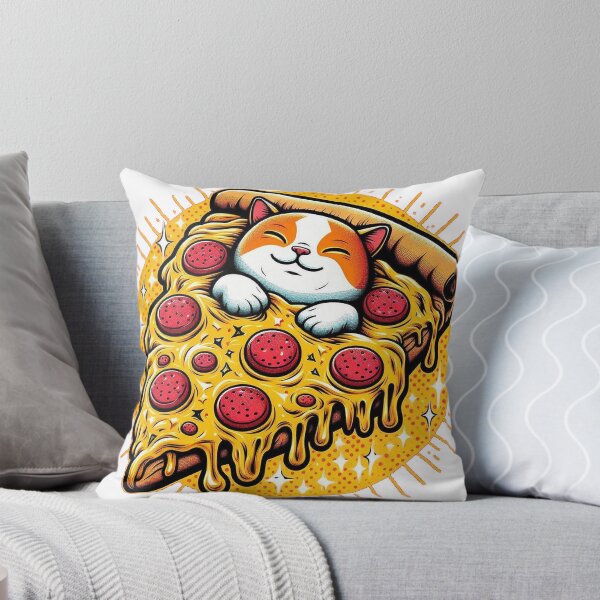 Item preview, Cute Pizza Cat – Funny Sleeping Cat on Pizza designed and sold by Nubian Style.