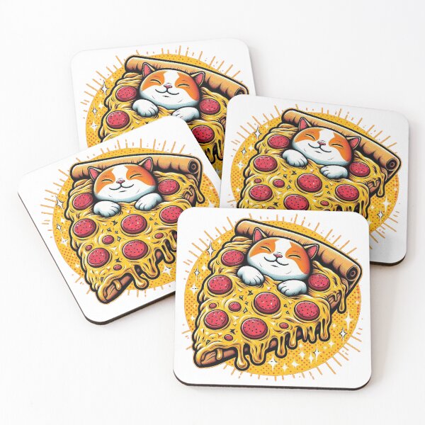 Item preview, Cute Pizza Cat – Funny Sleeping Cat on Pizza designed and sold by Nubian Style.