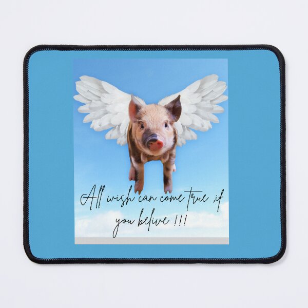 Item preview, All Wishes Can Come True Flying Pig Angel Wings designed and sold by MariaPCMaria.