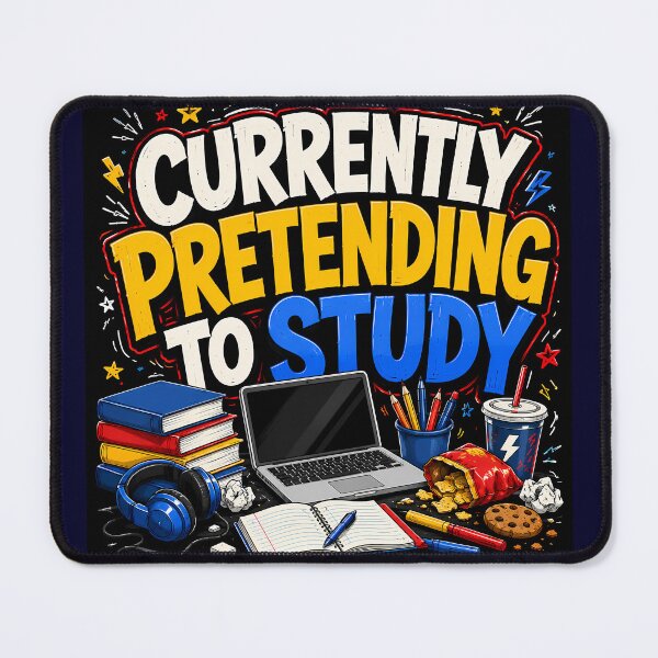 Item preview, Currently Pretending To Study Funny Student Design designed and sold by CreativeLook25.