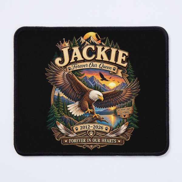 Item preview, Jackie Forever Our Queen Bald Eagle Memorial Tribute designed and sold by CirceRavens.