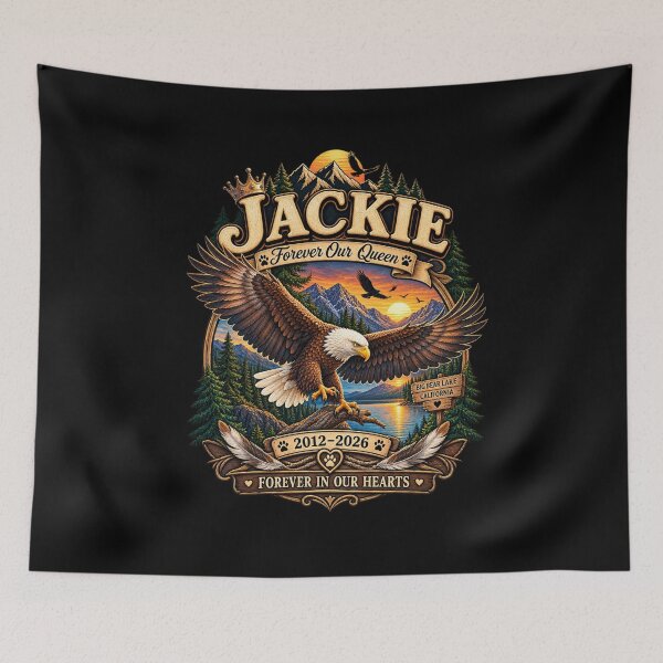 Item preview, Jackie Forever Our Queen Bald Eagle Memorial Tribute designed and sold by CirceRavens.