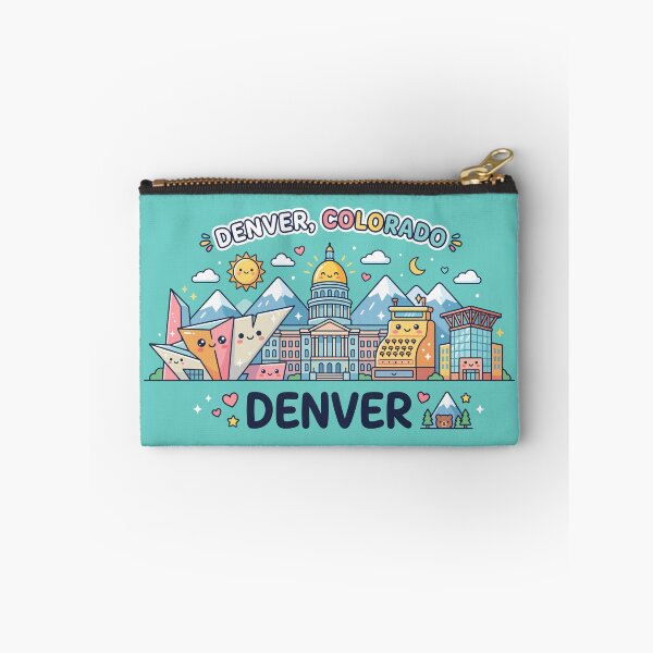 Item preview, Denver Colorado Skyline Kawaii Landmarks Travel Souvenir designed and sold by Amir Faysal.