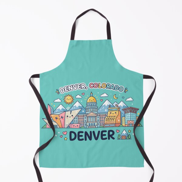 Item preview, Denver Colorado Skyline Kawaii Landmarks Travel Souvenir designed and sold by Amir Faysal.