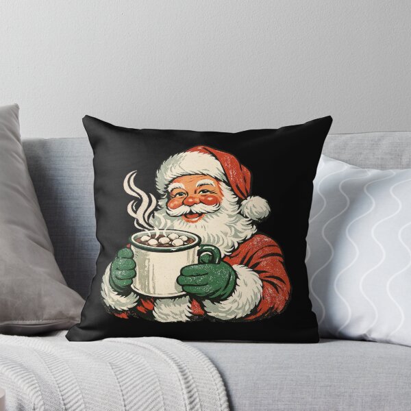 Item preview, Vintage Santa Hot Cocoa – Retro 1960s Christmas Badge Screen Print Holiday Gift  designed and sold by Artycom.