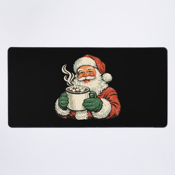 Item preview, Vintage Santa Hot Cocoa – Retro 1960s Christmas Badge Screen Print Holiday Gift designed and sold by Artycom.