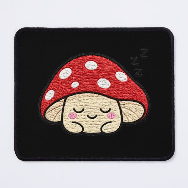 Item preview, Sleepy Mushroom Kawaii Embroidery Patch Illustration designed and sold by ColorSplash123.