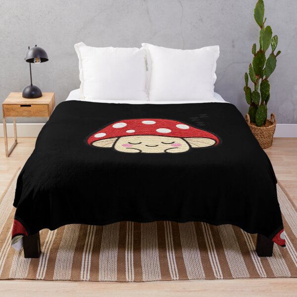 Item preview, Sleepy Mushroom Kawaii Embroidery Patch Illustration designed and sold by ColorSplash123.