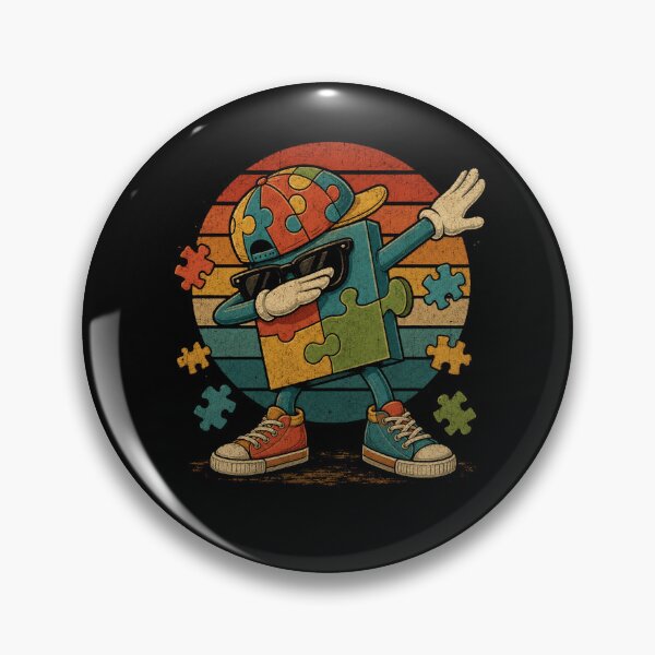 Item preview, Retro Cool Puzzle Character Dabbing Vintage Sunglasses Colorful  designed and sold by Moizento.