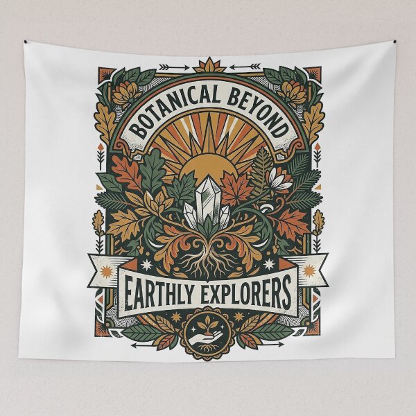 Item preview, Botanical Beyond Earthly Explorers – Vintage Crystal Nature Badge designed and sold by cannsuh.