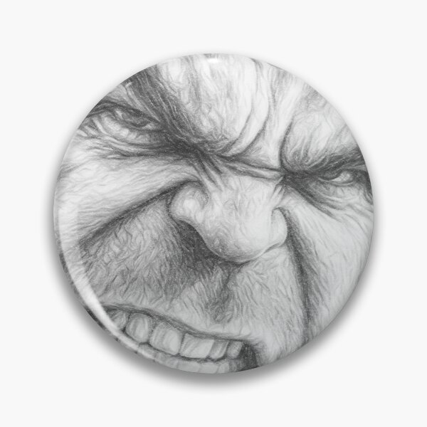 Item preview, Angry Giant Pencil Drawing - Intense Superhero Portrait Art designed and sold by Leon Woods Pencil Art.