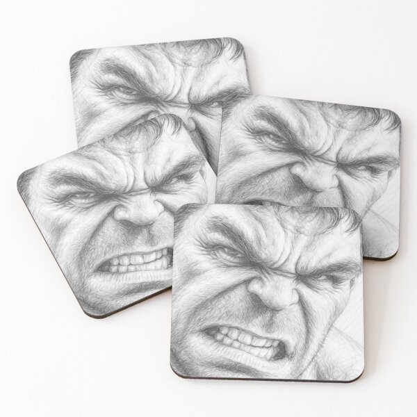 Item preview, Angry Giant Pencil Drawing - Intense Superhero Portrait Art designed and sold by Leon Woods Pencil Art.
