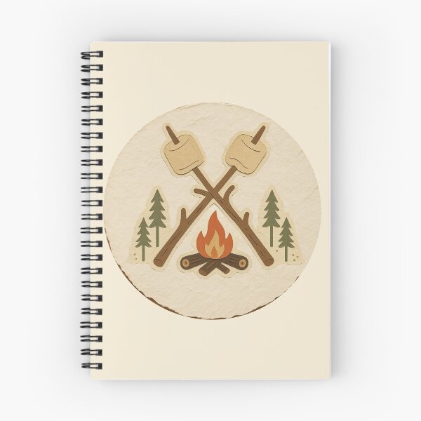 Item preview, Roasting Marshmallows Over a Campfire Illustration designed and sold by ITCHAWAWAA.