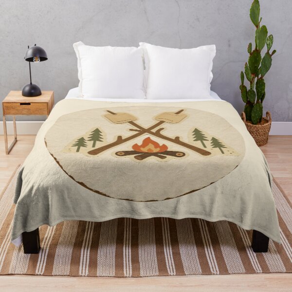 Item preview, Roasting Marshmallows Over a Campfire Illustration designed and sold by ITCHAWAWAA.