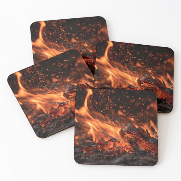Item preview, Fire Sparks and Red Hot Coals Glowing Cinders Rising Into the Dark designed and sold by Nine Lives Studio.