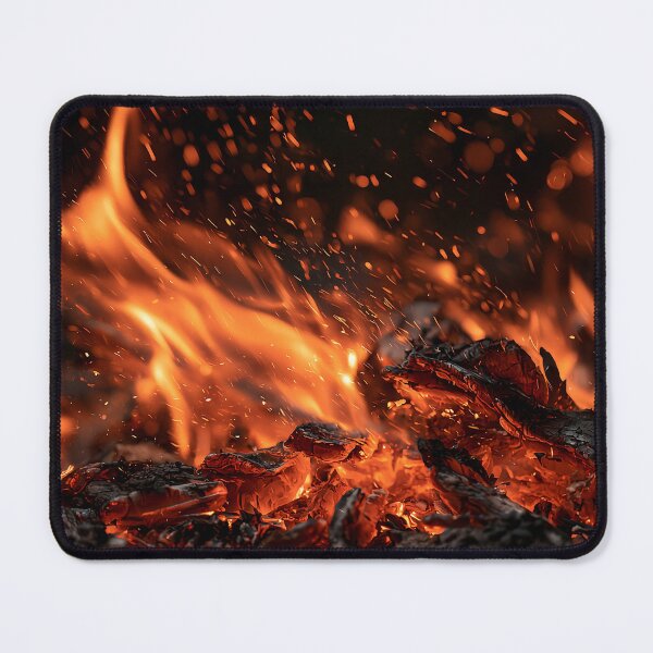 Item preview, Fire Sparks and Red Hot Coals Glowing Cinders Rising Into the Dark designed and sold by Nine Lives Studio.