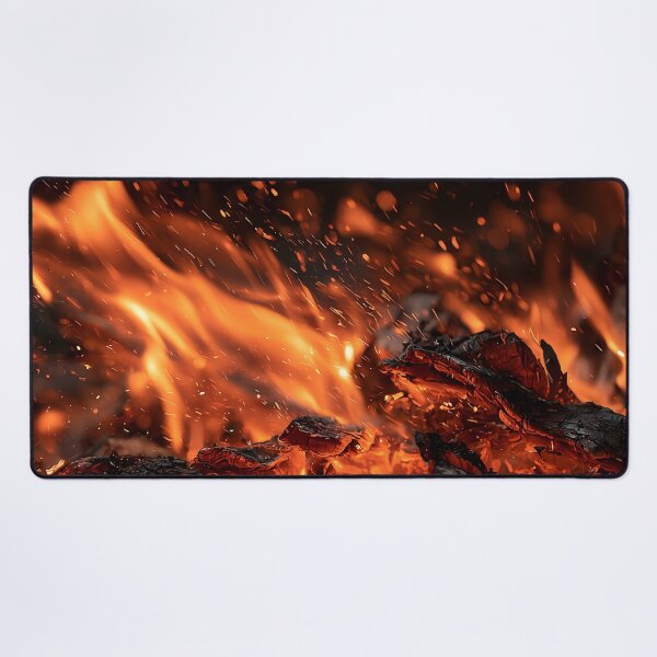 Item preview, Fire Sparks and Red Hot Coals Glowing Cinders Rising Into the Dark designed and sold by Nine Lives Studio.