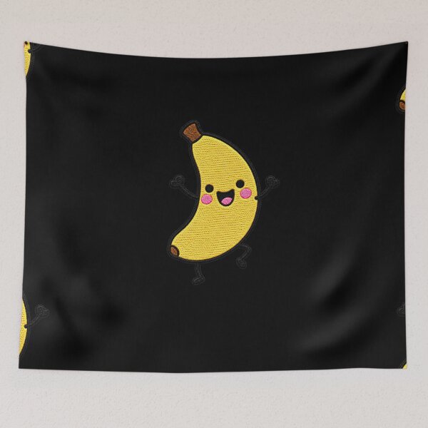 Item preview, Funny Dancing Banana Kawaii Embroidery Patch designed and sold by ColorSplash123.