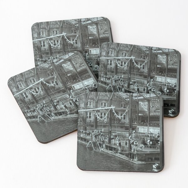 Item preview, Early 1900s Swimmers at the Historic Sutro Baths – San Francisco, California designed and sold by SiliconValleyUS.